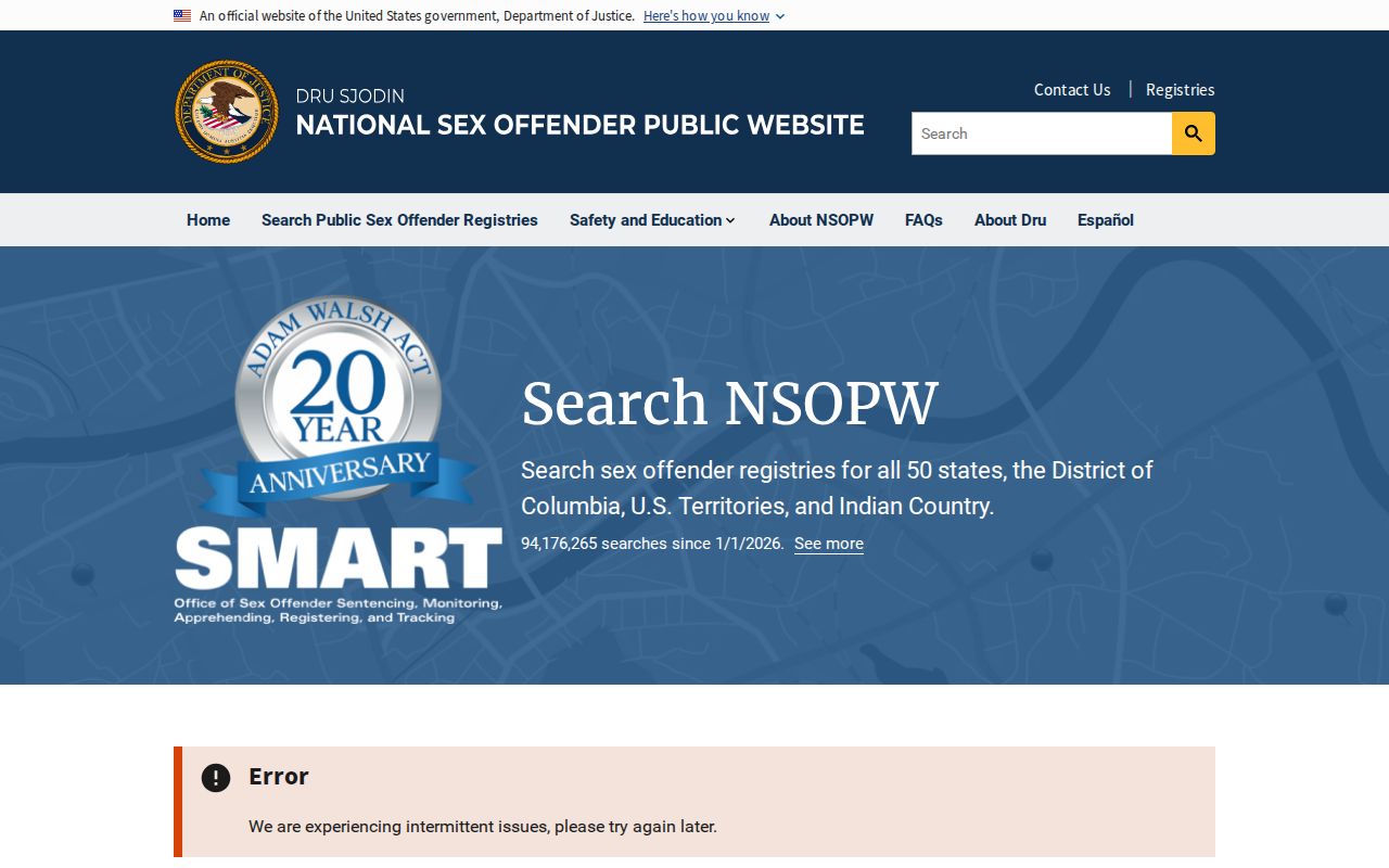 Buchanan County sex offender lookup through the national registry search